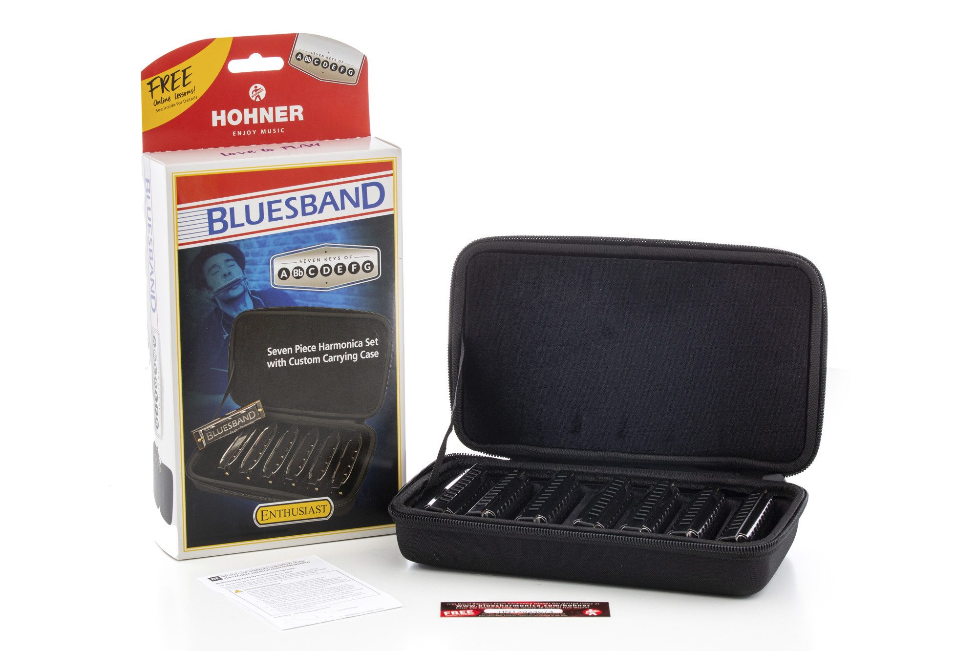 Hohner Mundharmonika Hohner Blues Harp Set Bluesband 7-teilig