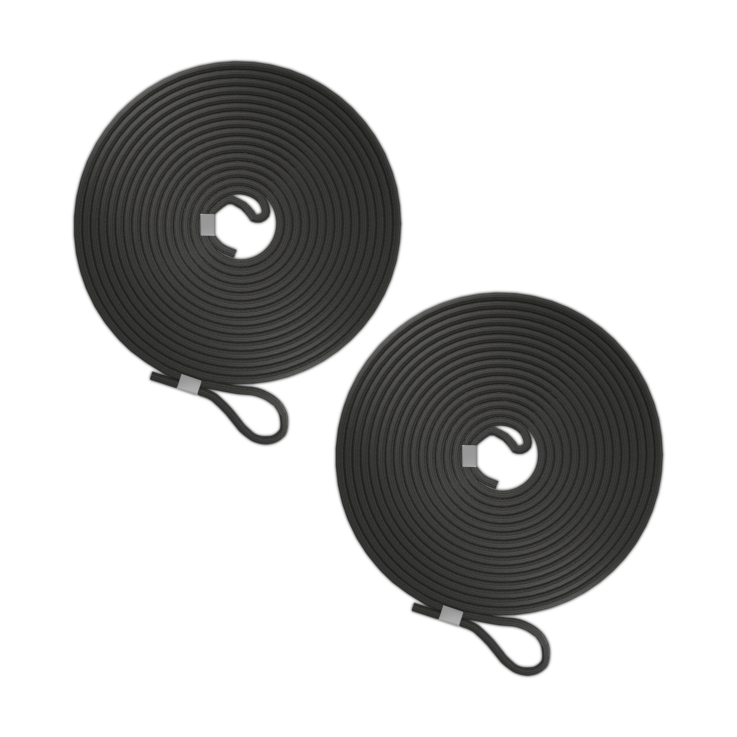 relaxdays Spanngurt Schwarzes Gummiseil im 2er Set