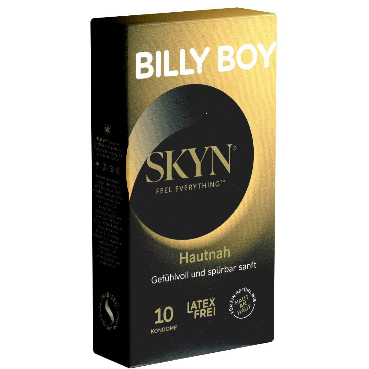Billy Boy Kondome SKYN Hautnah - hypoallergene Kondome, Packung mit, 10 St., Kondome für Allergiker, latexfreie Kondome aus Polyisopren