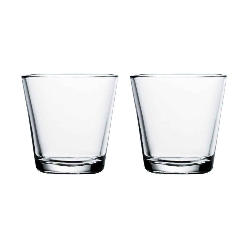 IITTALA Glas Trinkglas 2er-Set 0,21 l Kartio Klar, 1-tlg., Glas, Trinkglas, Ø8cm, Glas, klar