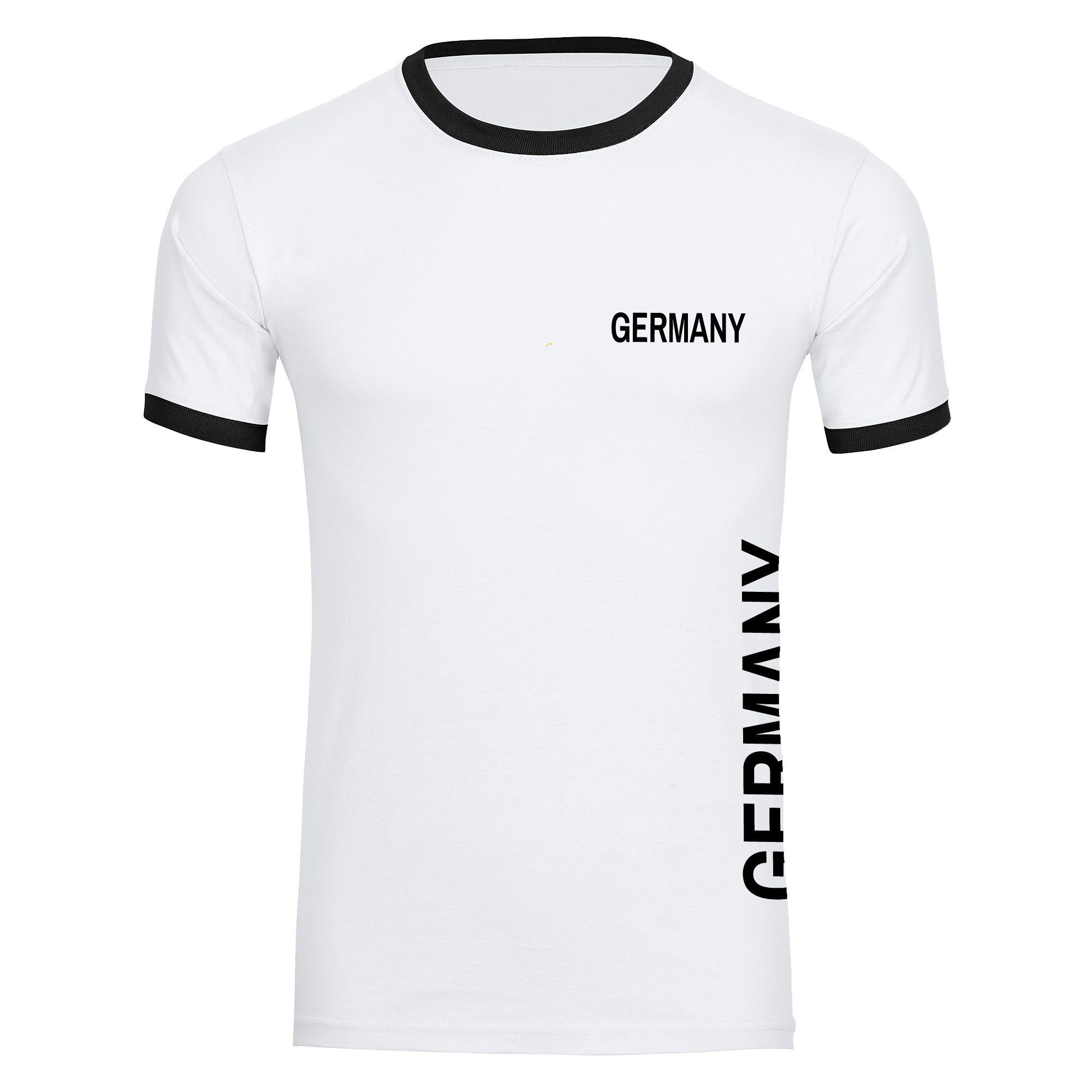 multifanshop T-Shirt Kontrast Germany - Brust & Seite - Männer
