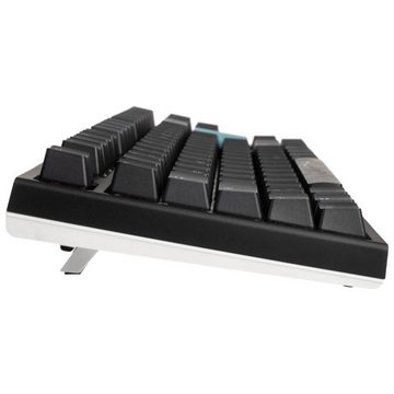 Ducky ONE 2 TKL PBT Gaming Tastatur, MX-Black, RGB LED - schwarz Gaming-Tastatur (Cherry-MX-Black-Switches, TKL-Version, USB Typ-C-Stecker, Tenkeyless-Design, mechanisch, deutsches Layout, schwarz/weiß)
