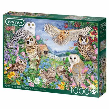 Jumbo Spiele Puzzle Falcon Owls in the Wood 1000 Teile, 1000 Puzzleteile