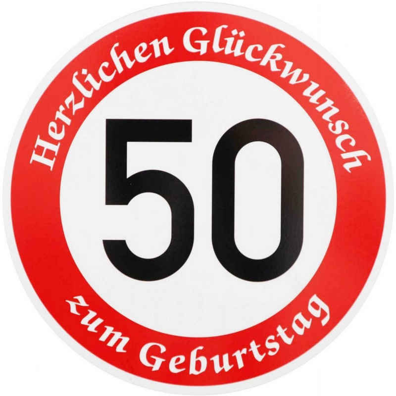 BauSupermarkt24 Metallschild ORIGINAL Verkehrszeichen Nr. 274-50 * Geburtstag 50 km/h * Verkehrssch