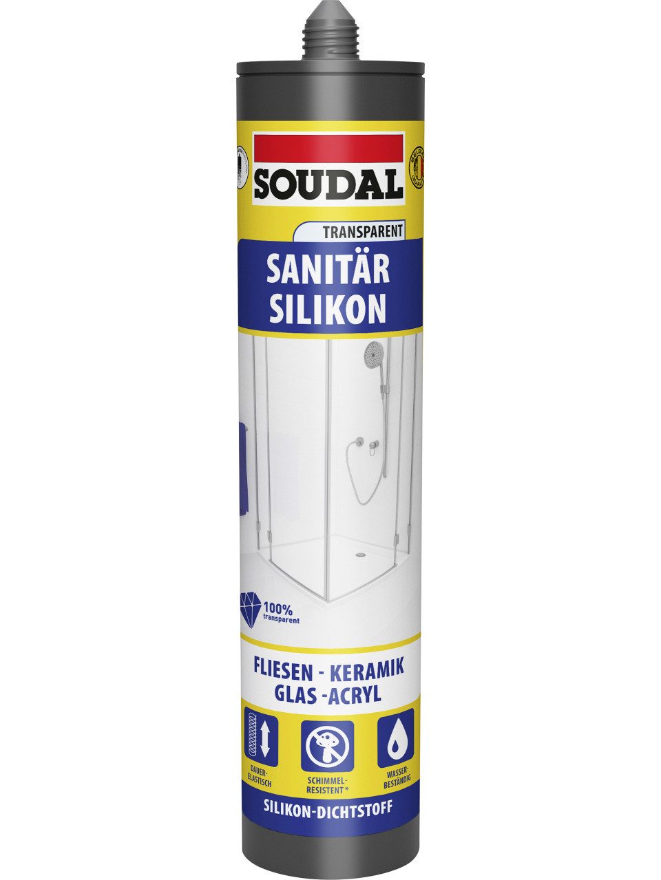 SOUDAL Silikon Soudal Sanitär-Silikon transparent 300 ml