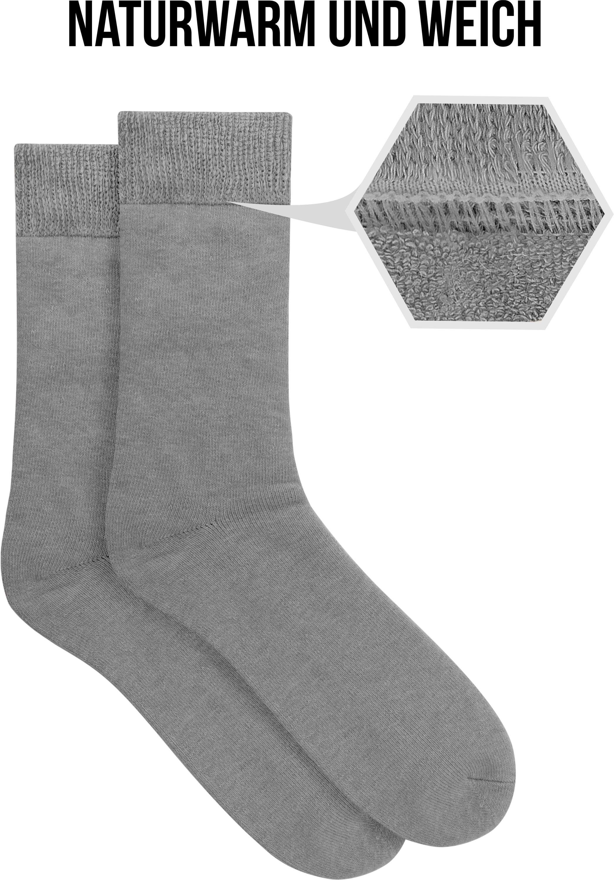 normani Thermosocken 3 Paar Alpaka-Vollplüschsocken (3 Paar) extra weiches Bündchen, extrem warm