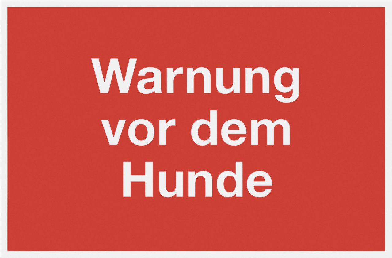 Conmetall Warnschild Metafranc Hinweisschild Warnung vor dem Hunde 200