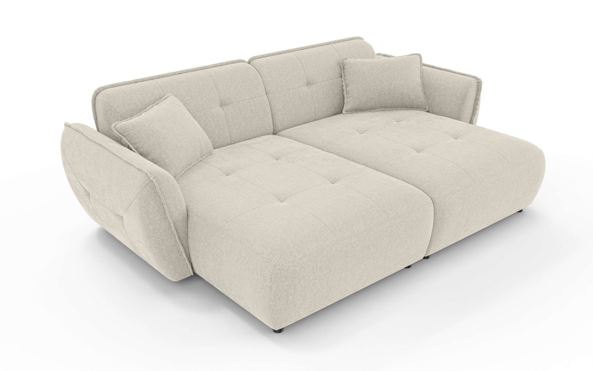 Home affaire Big-Sofa MIRELDA Design-Sofa mit Steppungen, extra tief, Breite 251 cm, elegant und bequem, enthält 2 Zierkissen, belastbar bis 480kg