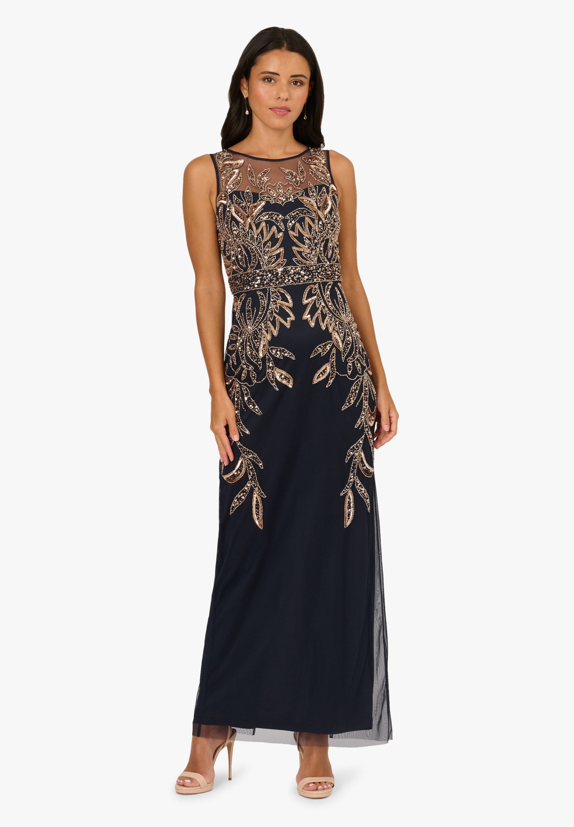 Adrianna Papell Abendkleid Beaded Column Long Dress Glamourös, schimmernd, günstig online kaufen