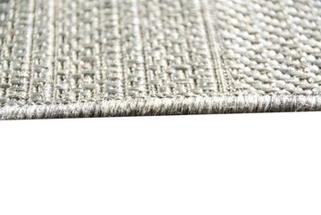 Teppich Teppich Modern Flachgewebe Kariert Sisal Optik Küchenteppich Küchenläufer Karo Design Grau, Teppich-Traum, rechteckig, Höhe: 5 mm