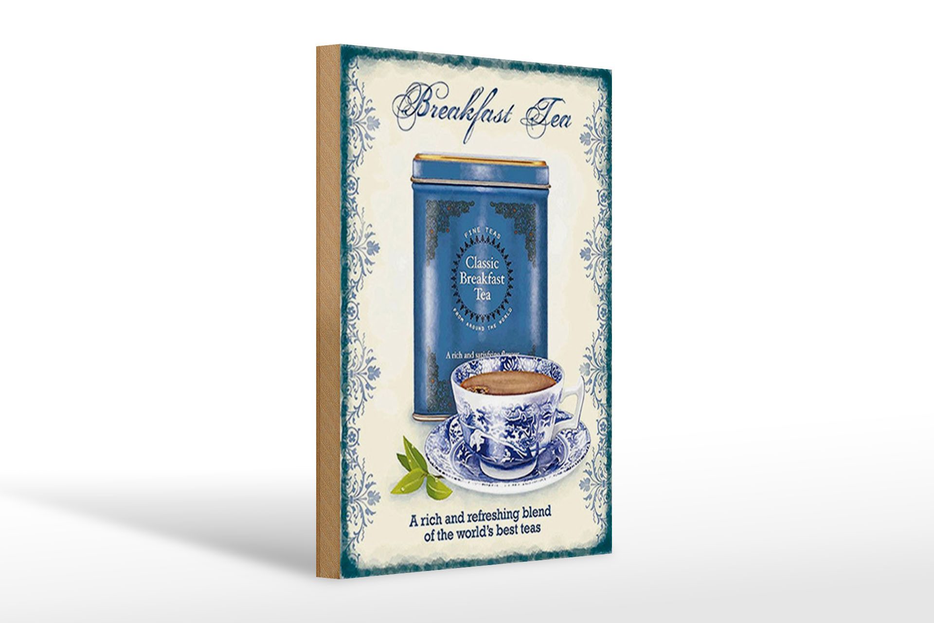 Holzbild Tee 20x30cm Classic Breakfast Tea best teas