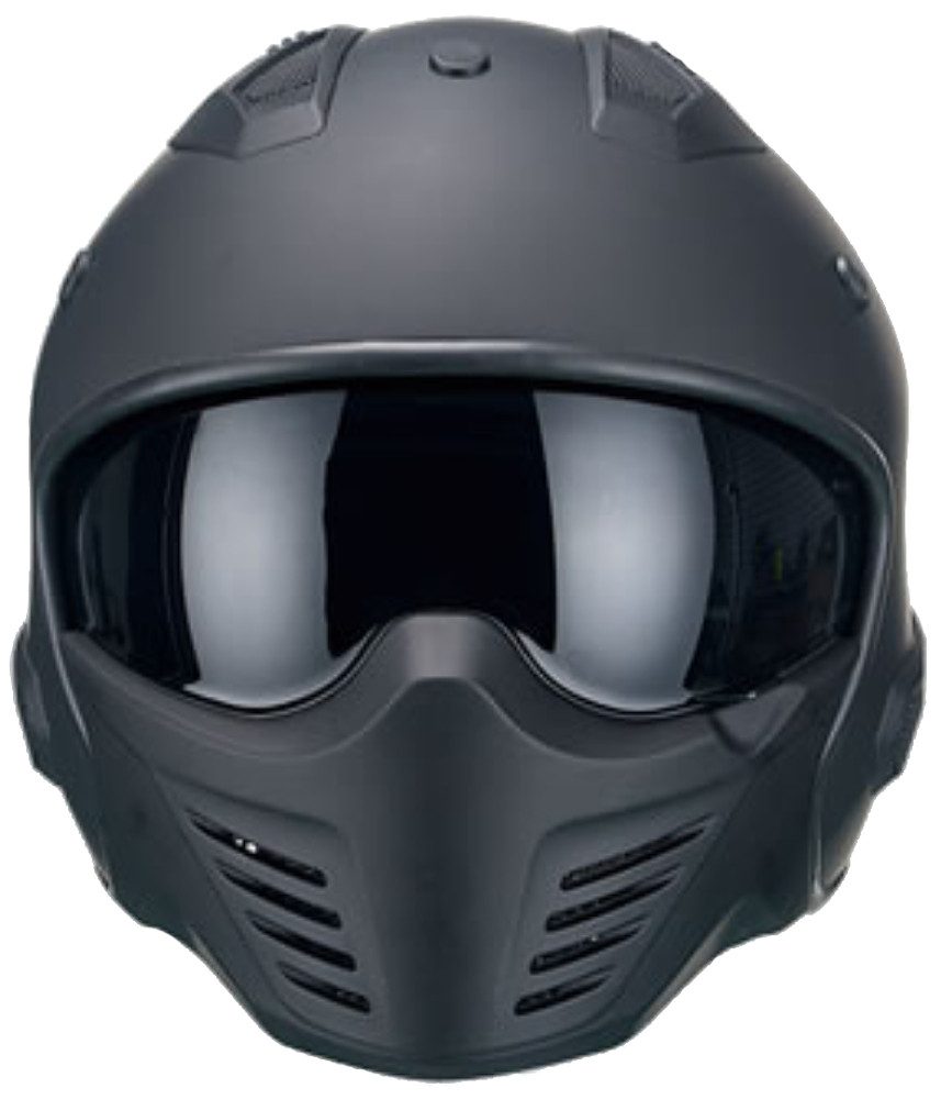 RALLOX Helmets Motorradhelm Motorradhelm Jethelm 726 schwarz matt – Bild 2 von 4