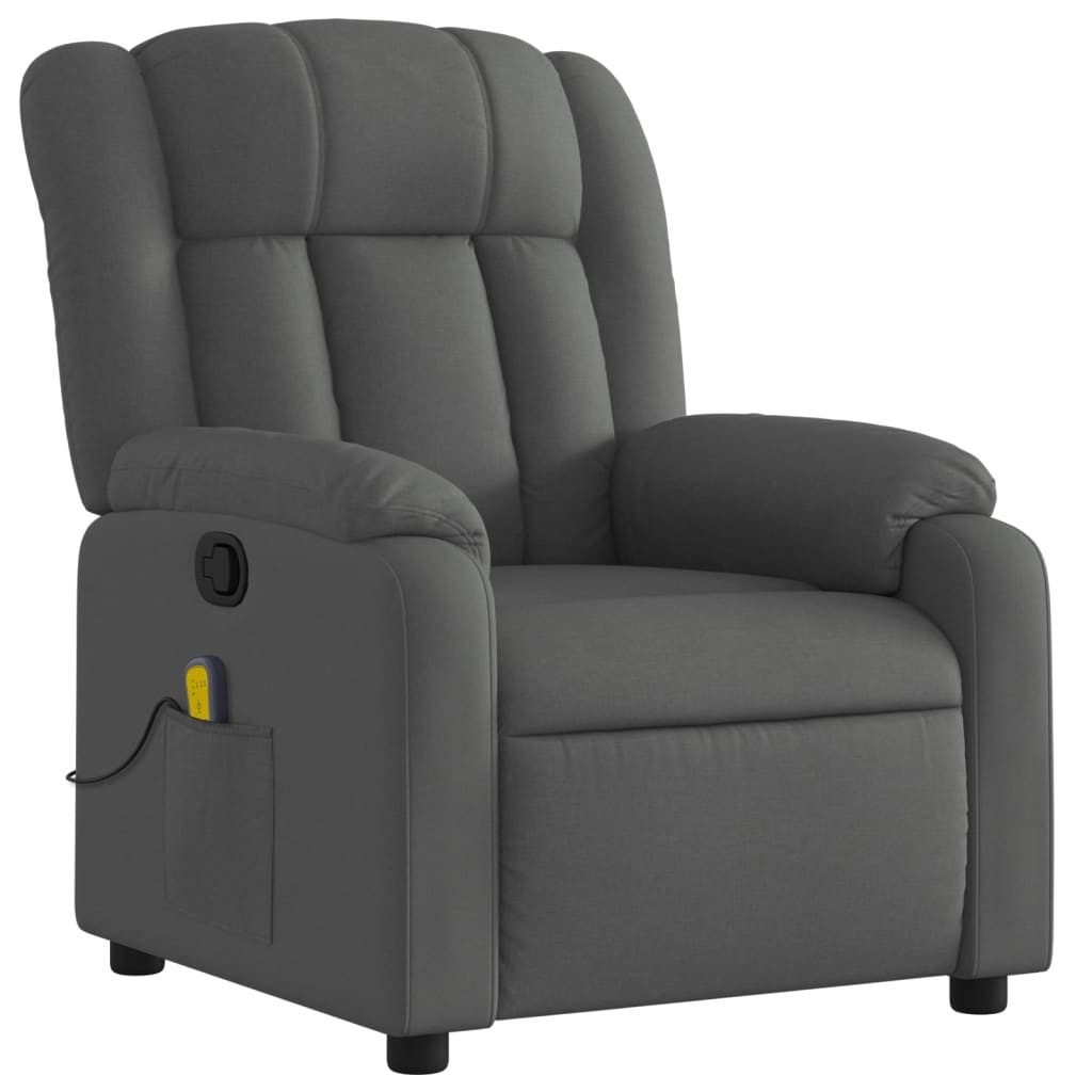 vidaXL Sessel Massage-Relaxsessel, Stoff, Dunkelgrau (1-St) günstig online kaufen
