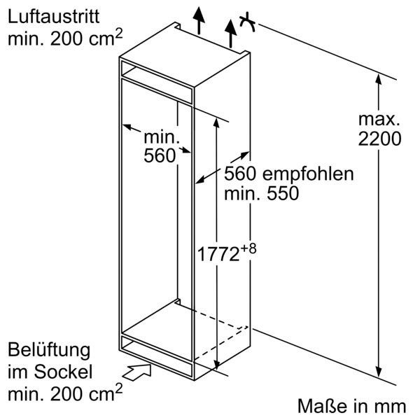 177,2 Einbaukühlgefrierkombination 54,1 KI5862SE0S, cm breit hoch, NEFF cm