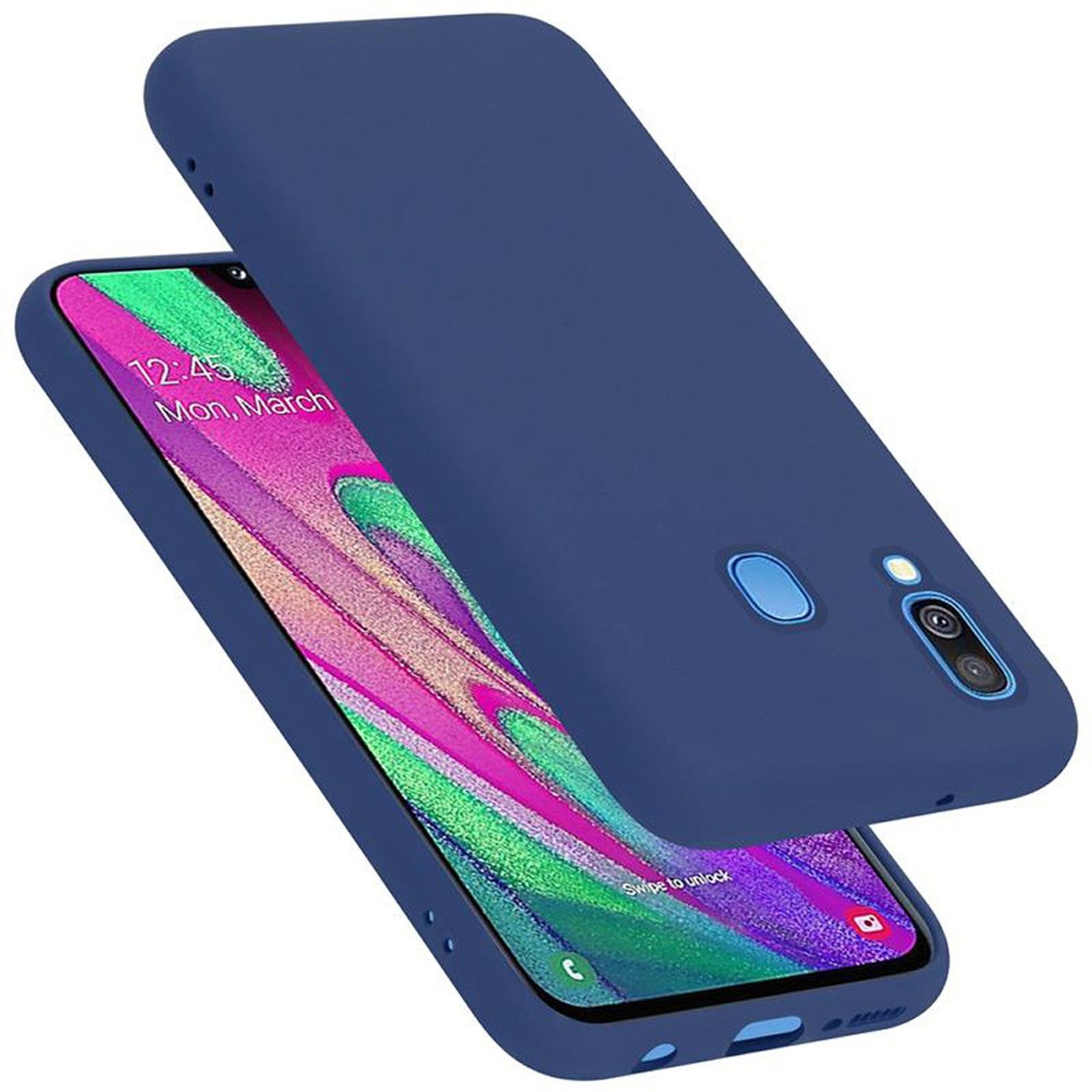 Cadorabo Handyhülle für Samsung Galaxy A40 Hülle Samsung Galaxy A40, Flexible Hülle TPU Silikon Schutzhülle Back Cover Case
