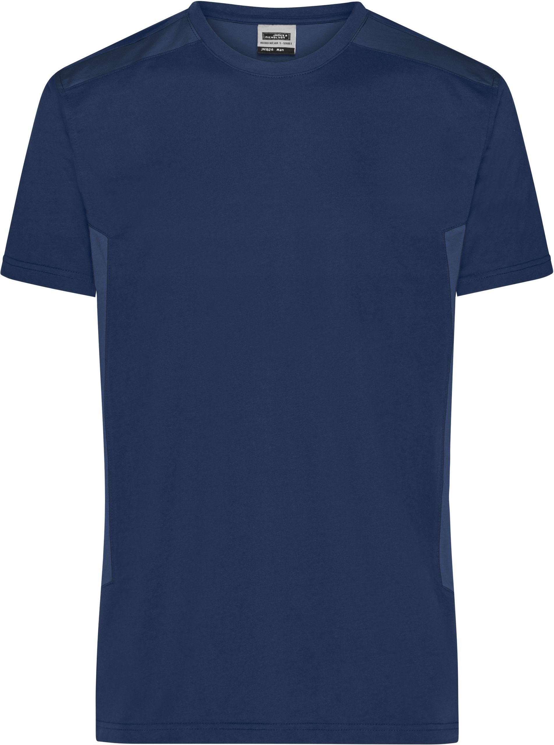 James & Nicholson T-Shirt Herren Workwear T-Shirt - Strong navy/navy