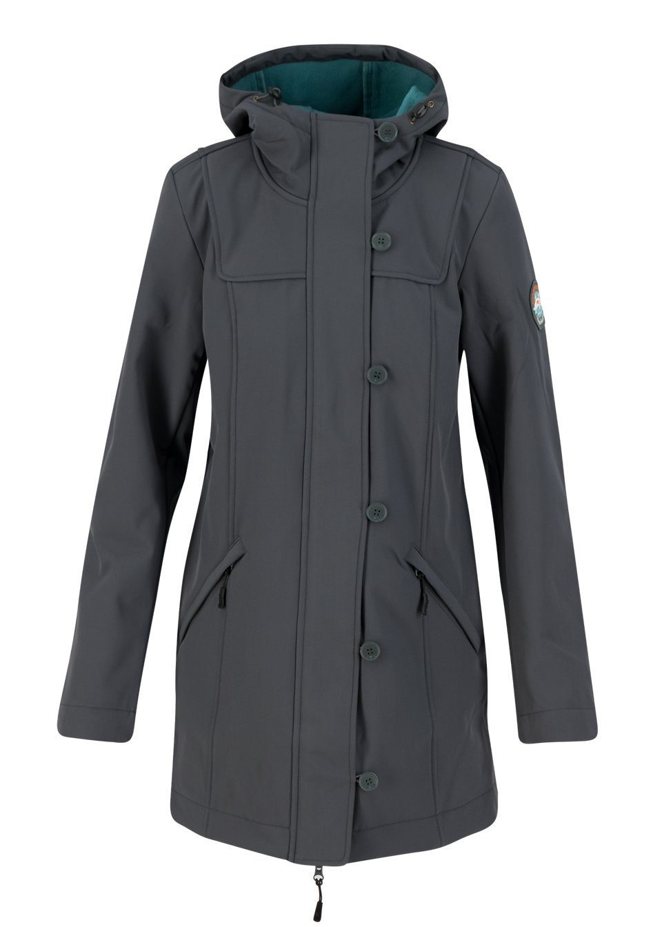 Blutsgeschwister Softshelljacke Blutsgeschwister Wild Weather Long Anorak Damen Jacke Softshell Mantel