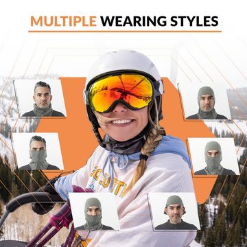 Qunature Sturmhaube Balaclava Winter Skimaske Winddichte Atmungsaktive Gesichtsmaske (M/L für Outdoor-Sports Skifahren, Radfahren, Snowboarden, Motorradfahren Damen/Herren)