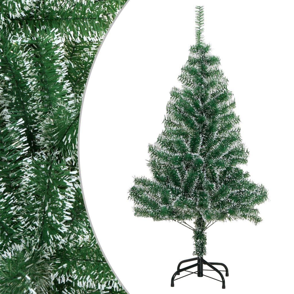 vidaXL Künstlicher Weihnachtsbaum Künstlicher Weihnachtsbaum Beschneit Grün 120 cm