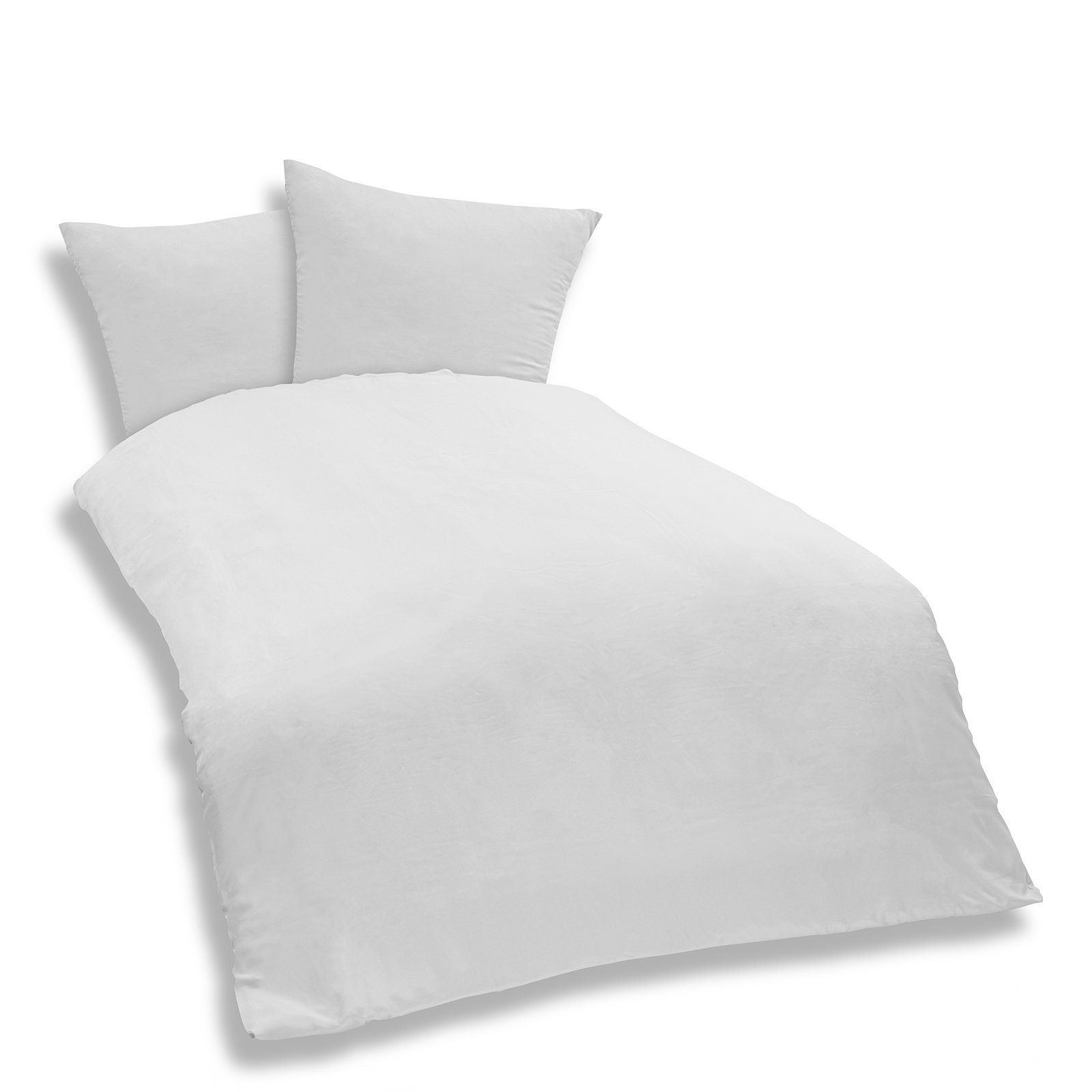 One Home Bettwäsche Uni Einfarbig, Mikrofaser, 4 teilig, mit Reißverschluss günstig online kaufen