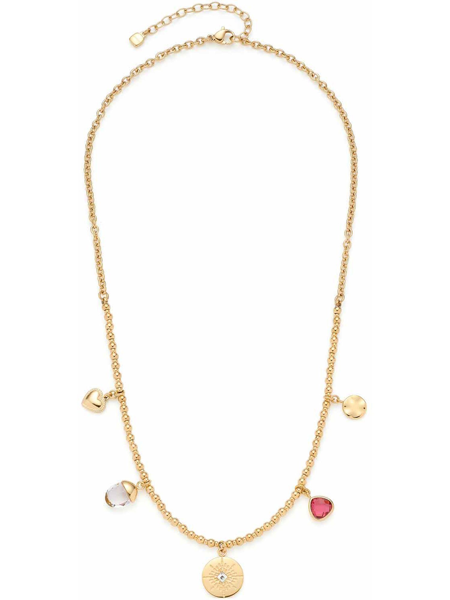 LEONARDO Edelstahlkette Leonardo Damen-Kette Edelstahl Bergkristall