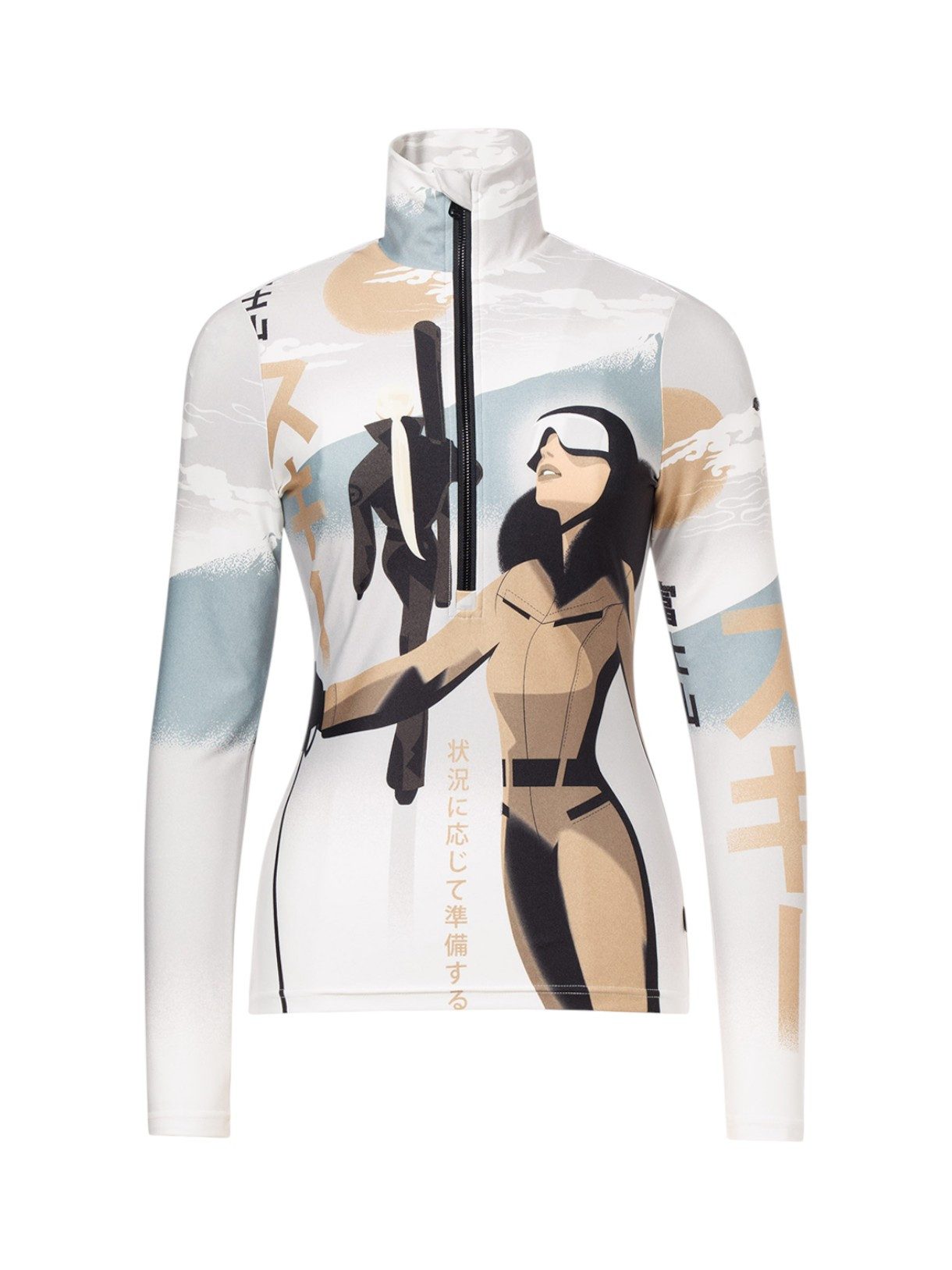 Goldbergh Funktionsshirt Shin Damen Skipulli Printdesign von Mads Berg