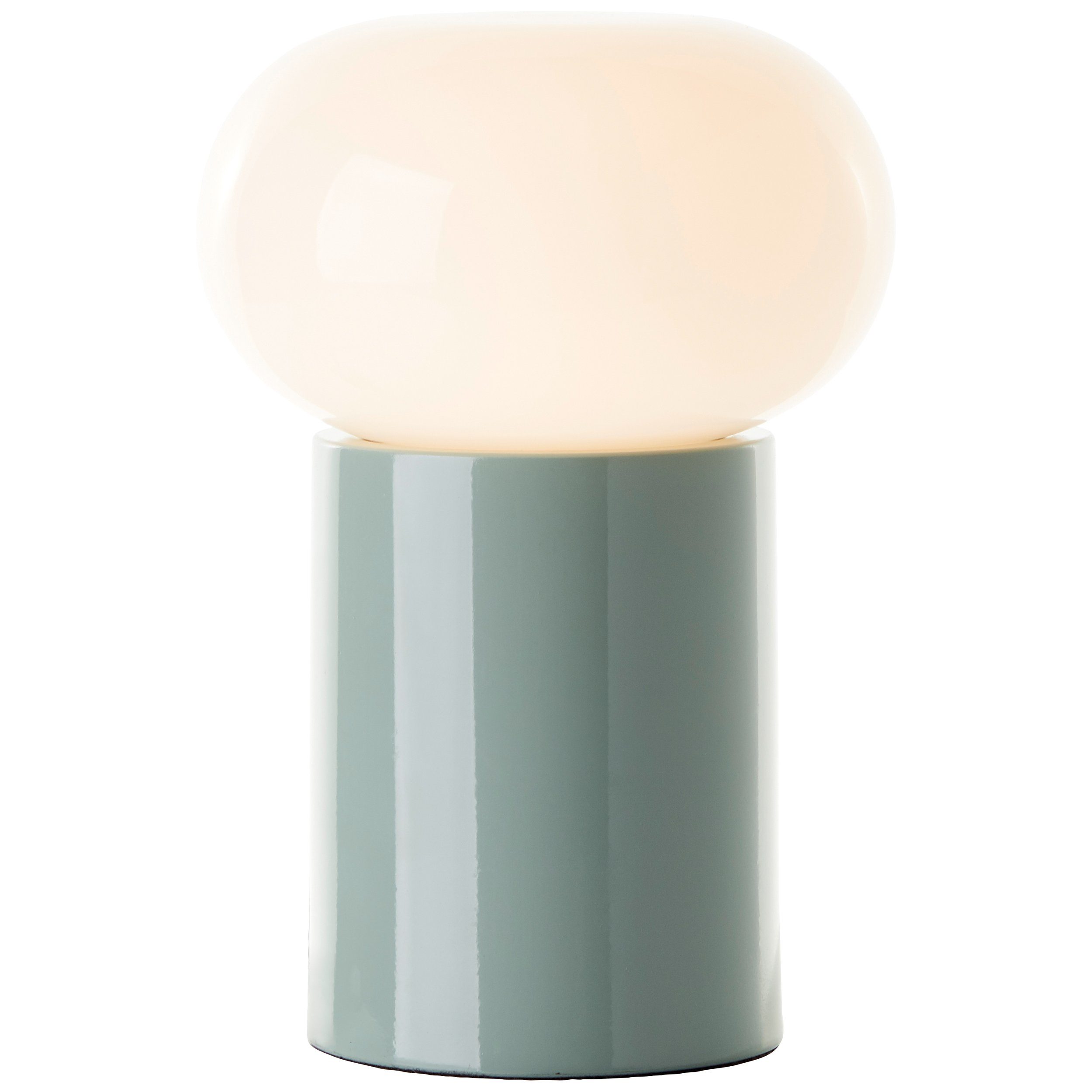 Tischleuchte, Leuchtmittel, weißem 22 ohne cm mit Höhe, Glas, grün Tischleuchte E27, Lightbox