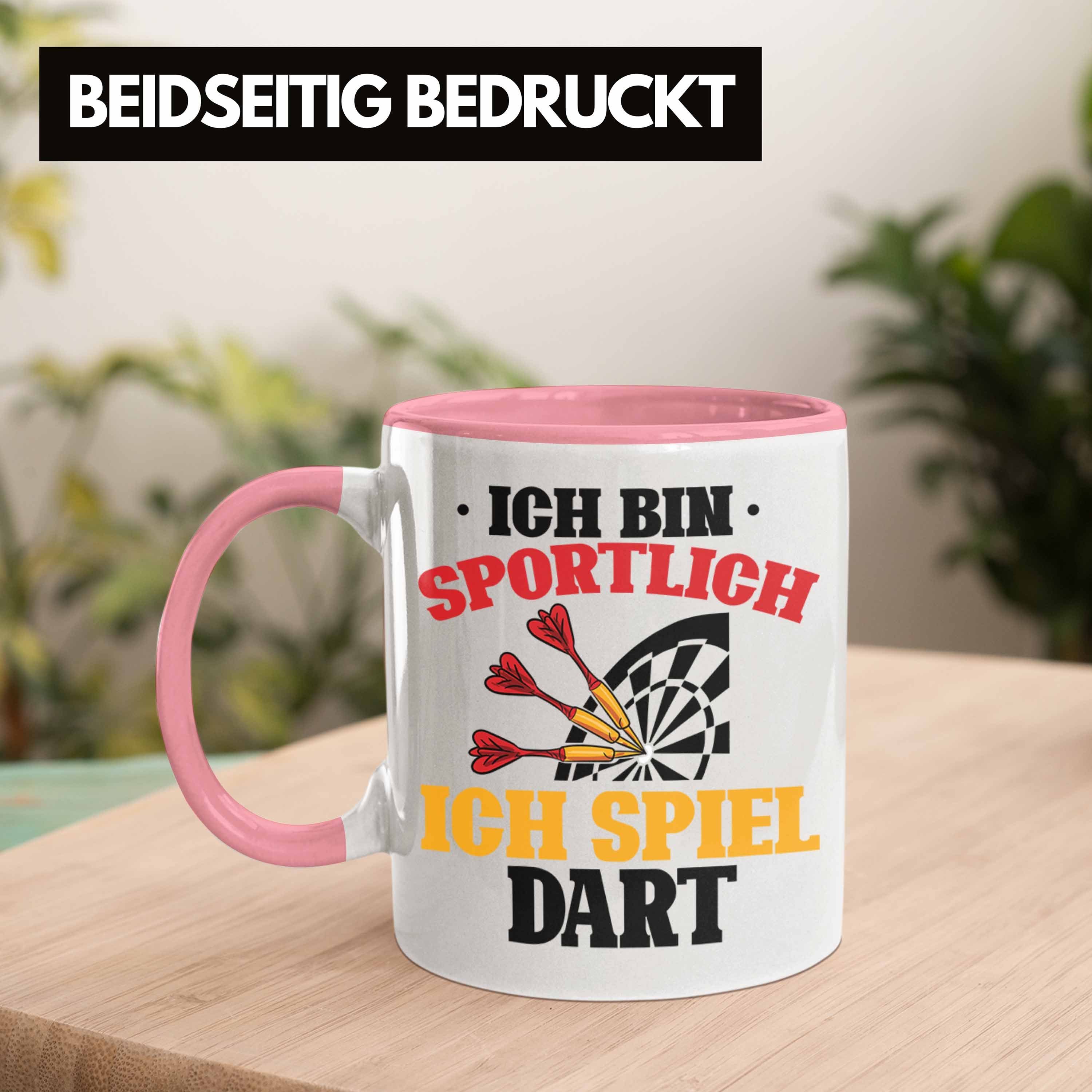 Spiel Tasse Tasse Ich Trendation Ich Sportlich Dart Geschenk bin Rosa Dartspieler Darts Lus