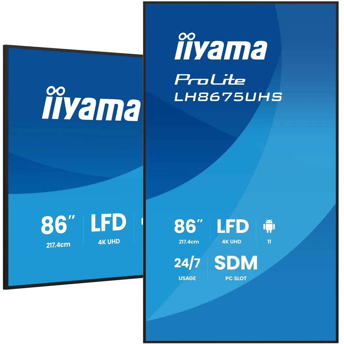 Iiyama iiyama LH8675UHS-B2AG Signage-Display Digital Signage Flachbildschirm LED-Monitor