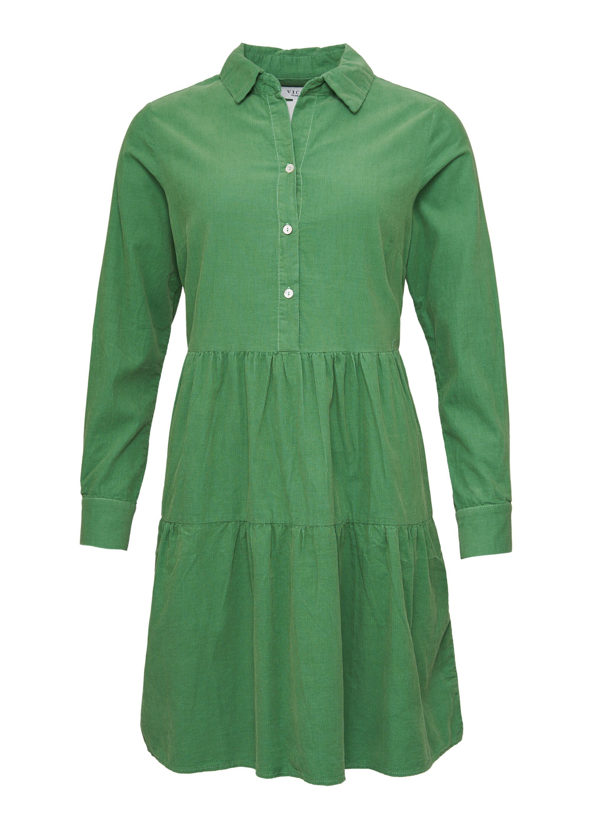 aus Grün angenehm Cord weichem Germany A-Linien-Kleid VICCI