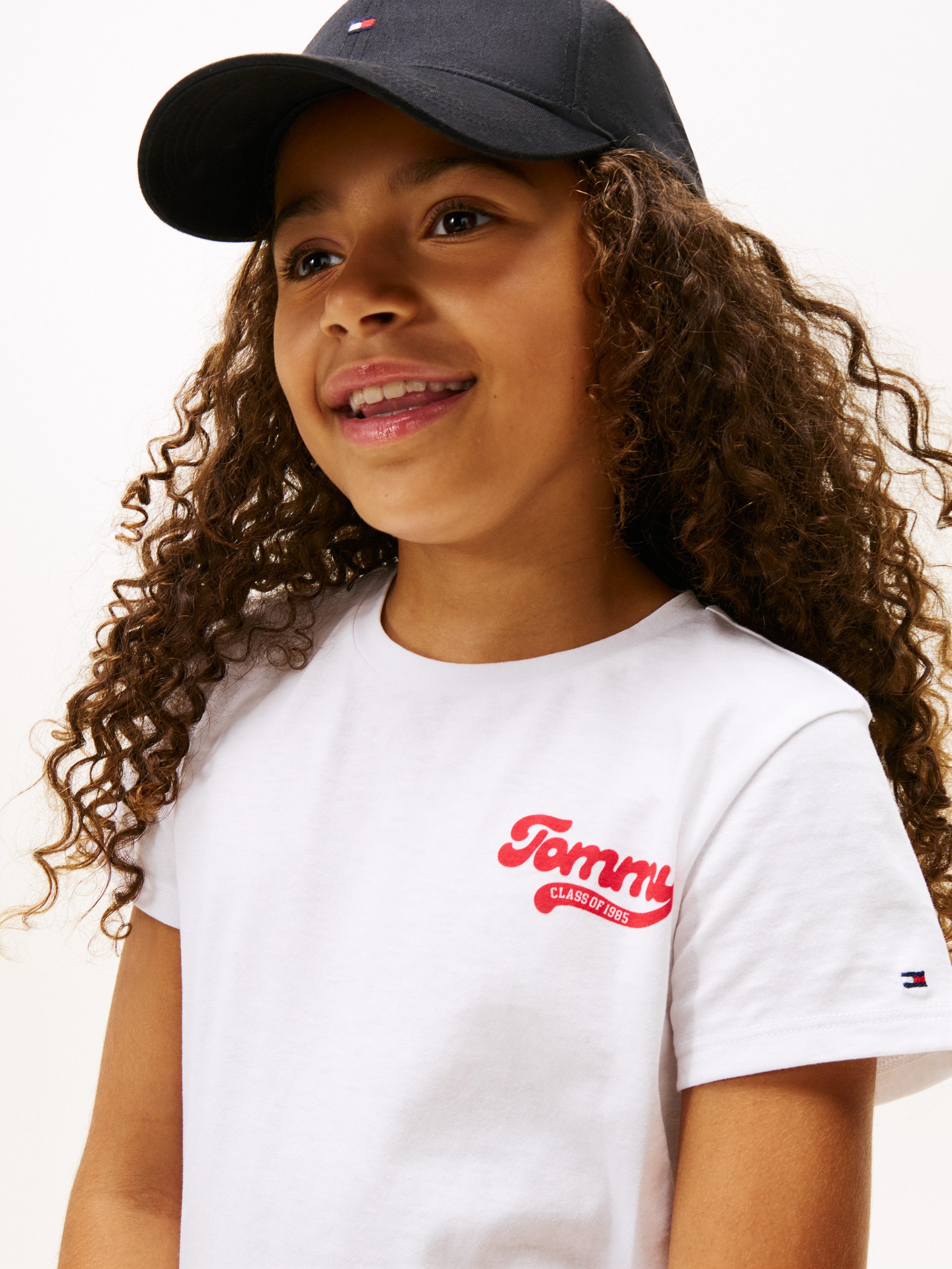 Tommy Hilfiger T-Shirt TOMMY GRAPHIC FLOCK TEE S/S Kinder bis 16 Jahre, Druck