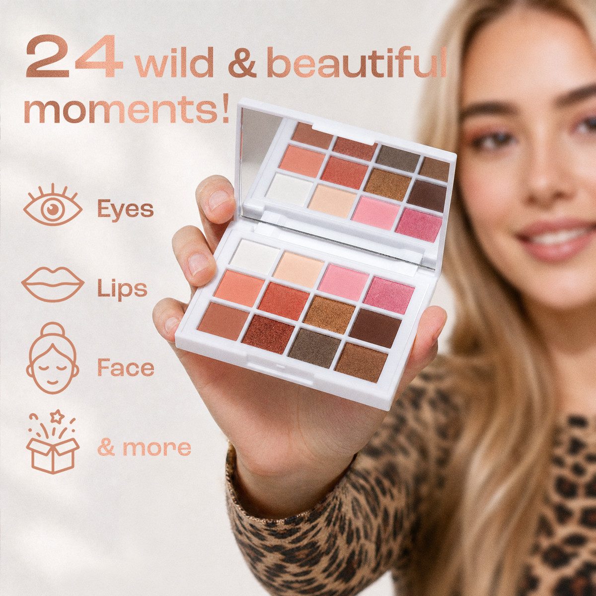 LAHAYE Adventskalender Make-up "WILD X-MAS" 2026, Perfekte Geschenk für Weihnachten (Set), 24 Beauty-Überraschungen – Bild 3 von 5
