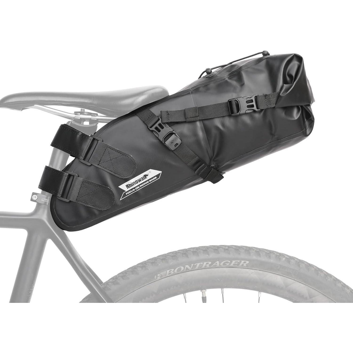 LuxusKollektion Satteltasche Fahrrad Satteltasche wasserdicht Mountainbike Rennrad 10L Schwarz