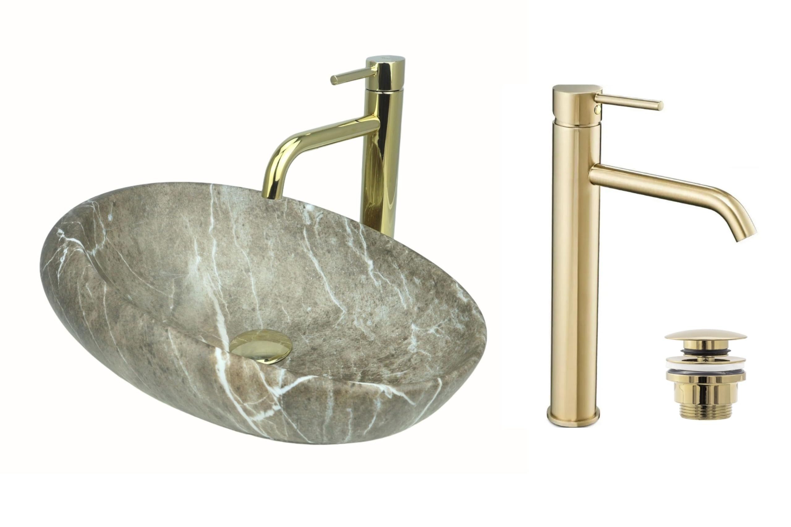 GTM Design Aufsatzwaschbecken Matt - Modern Waschbecken ohne Hahnloch günstig online kaufen