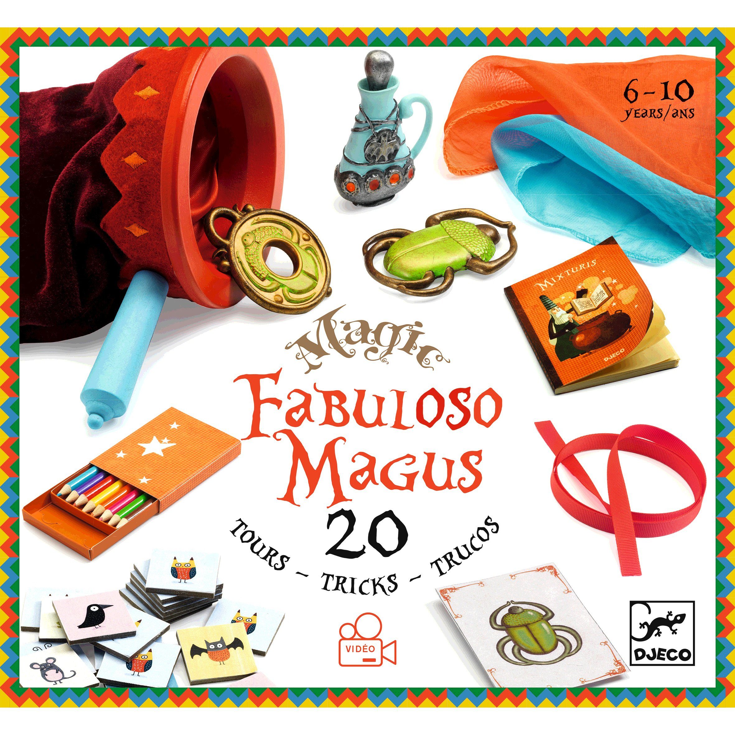 DJECO Zauberkasten Zaubertricks: Fabuloso Magus mit 20 Zaubertricks
