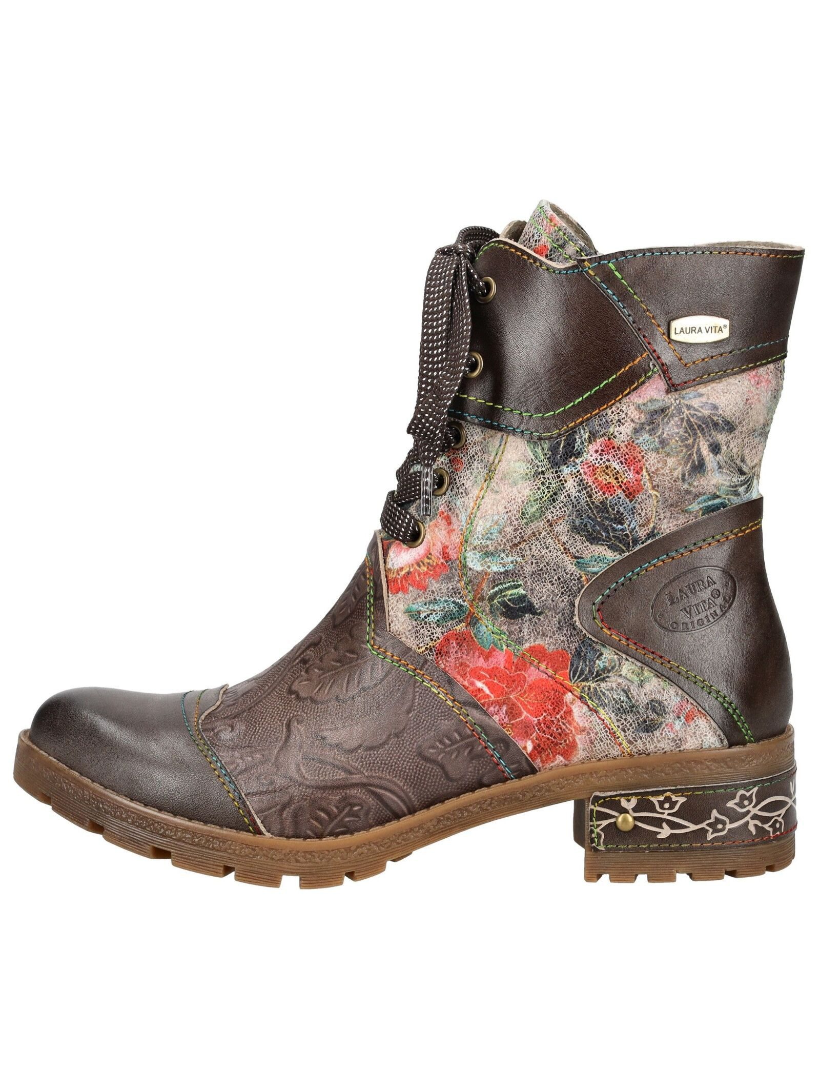 LAURA VITA LAURA VITA Stiefelette Lederimitat/Textil Schnürstiefelette günstig online kaufen