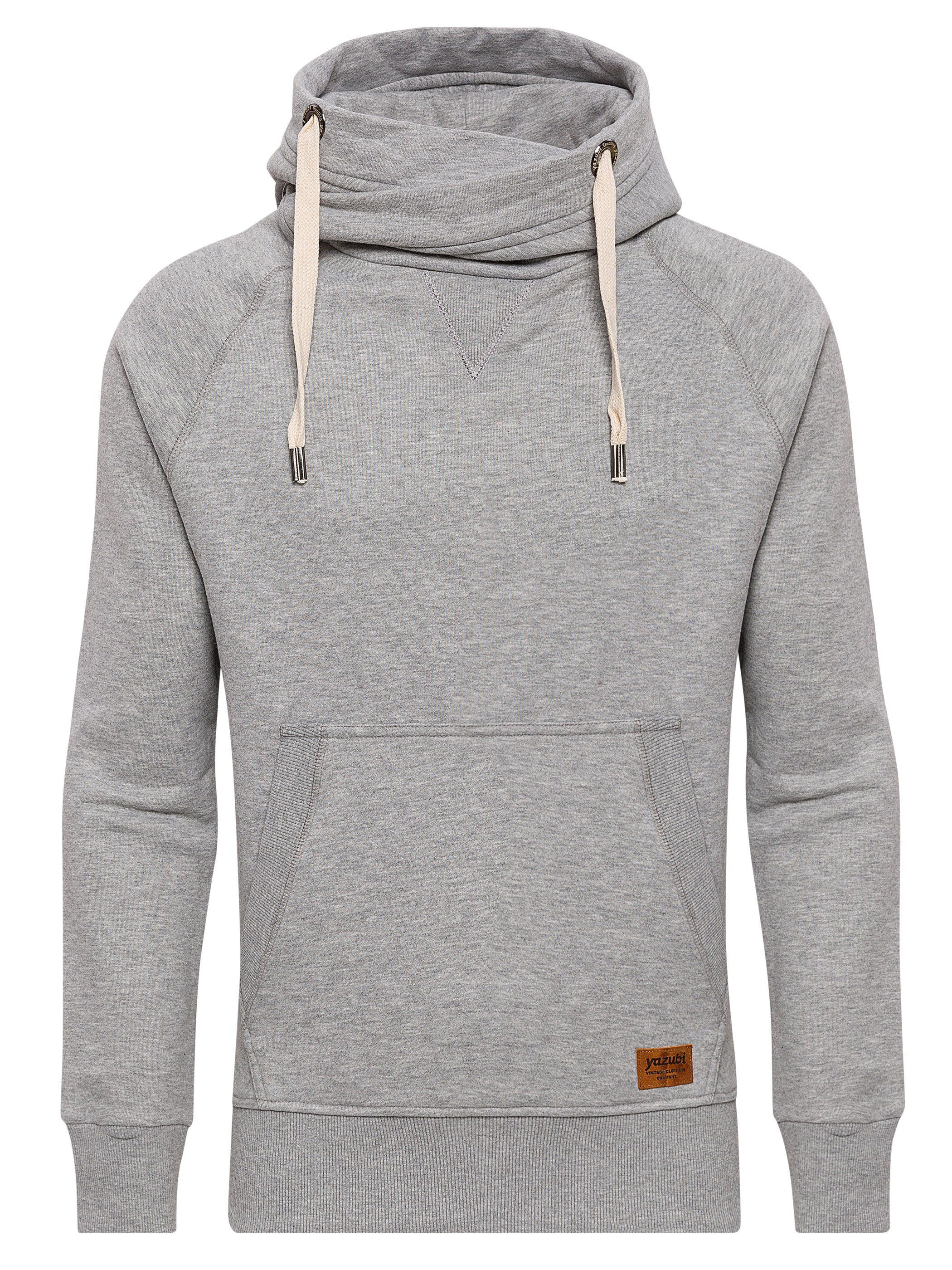 Yazubi Kapuzenpullover Sweat Hoodie Leo Kapuzensweatshirt mit bequemer Passform Grau (dapple gray 163907)