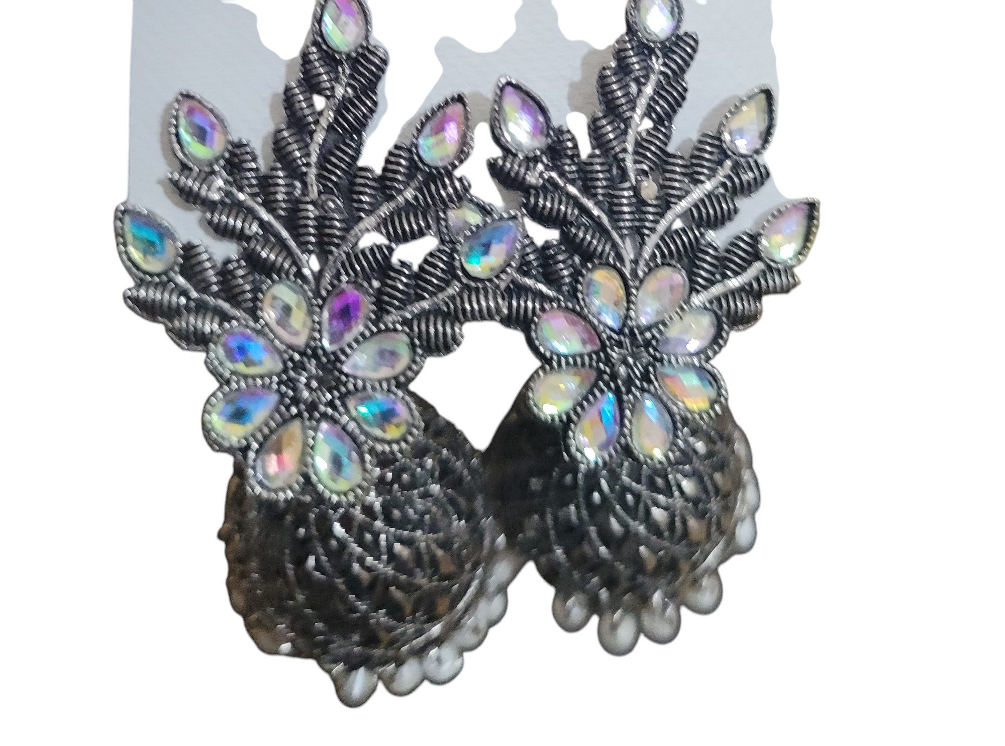 PfauGermany Paar Ohrhänger Kundan LEAF Design (2-tlg)