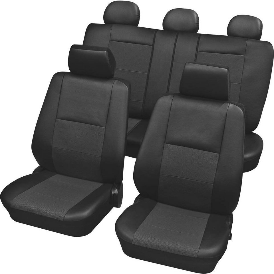 HP-AUTOZUBEHÖR Autositzbezug Sitzbezug, Waschbar, Seitenairbag-geeignet,  Reißverschlüsse für Rücksitzteilung