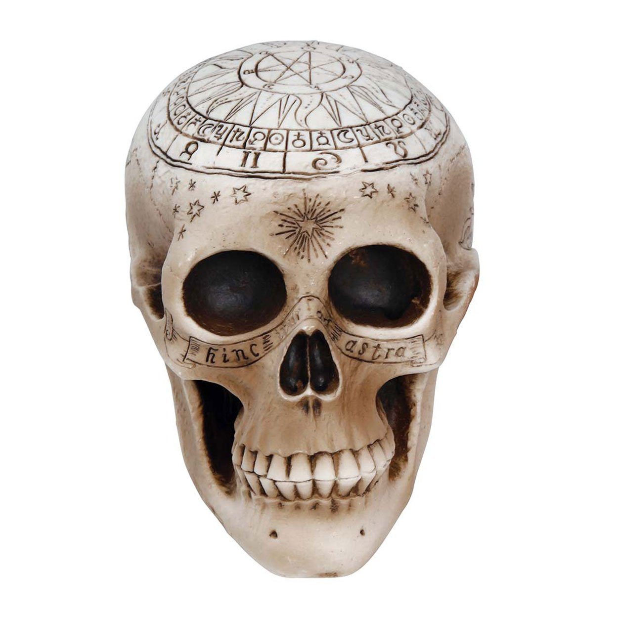 Dekofigur Teufelsbeschwörer Totenkopf