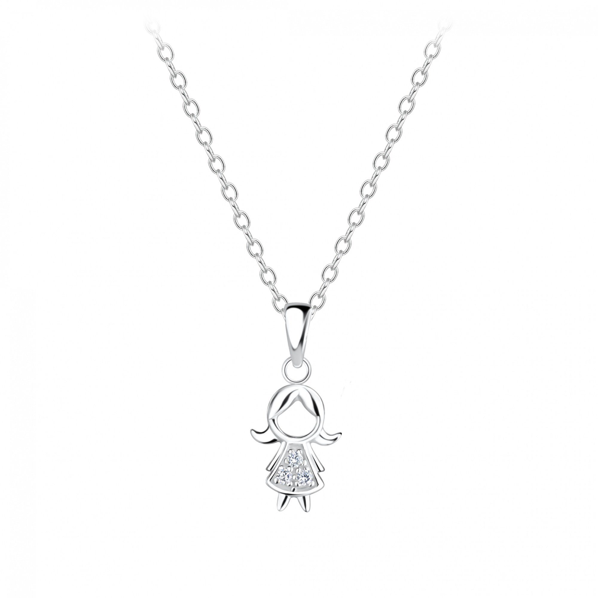 Kette mit Anhänger MÄDCHEN, 2-tlg.