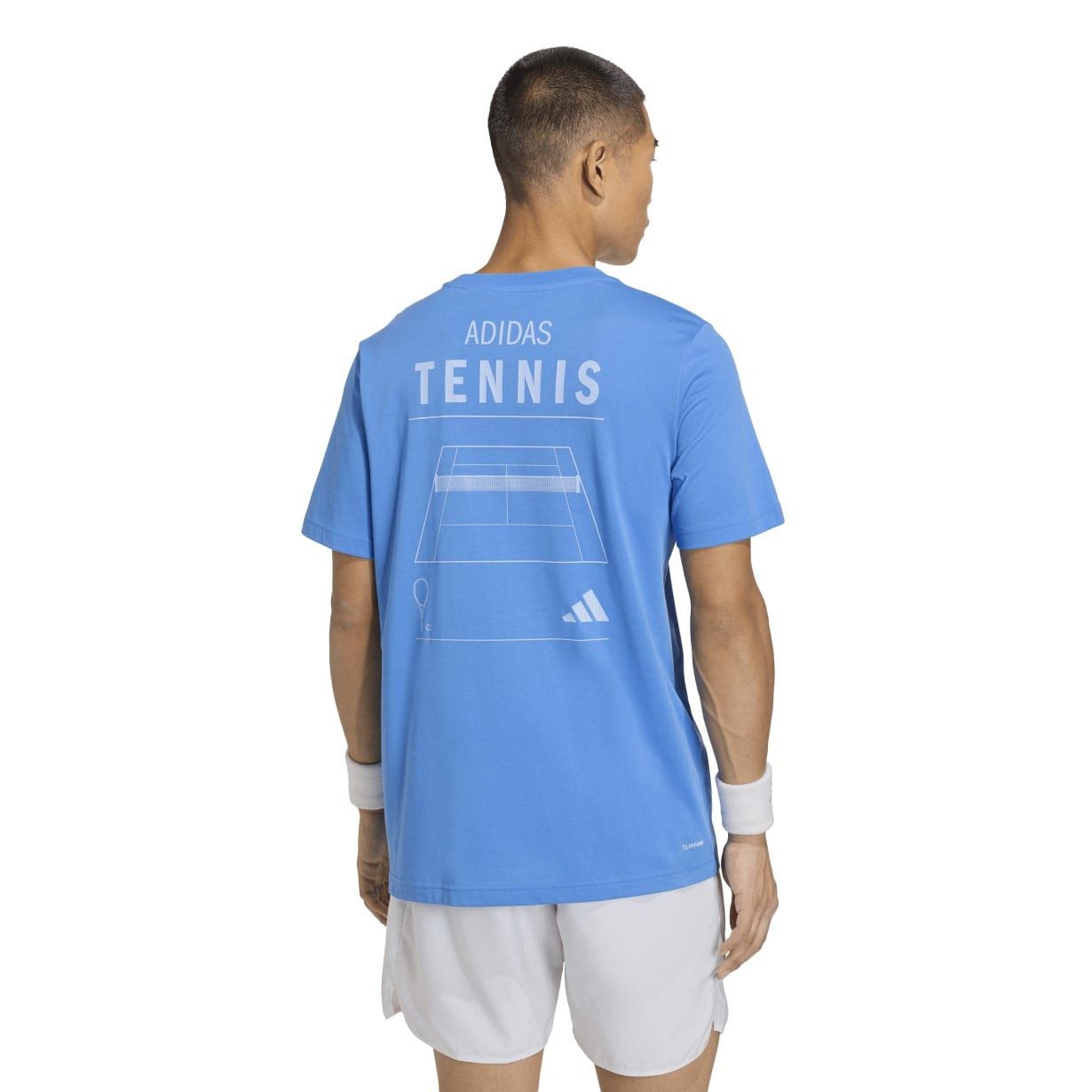 adidas Performance T-Shirt Tennis Category Graphic (Baumwollmix) blau Herren – Bild 2 von 5