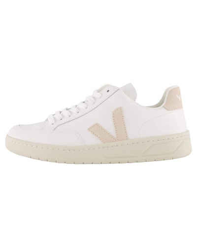 VEJA Damen Sneaker V-12 LEATHER EXTRA-WHITE_SABLE Sneaker