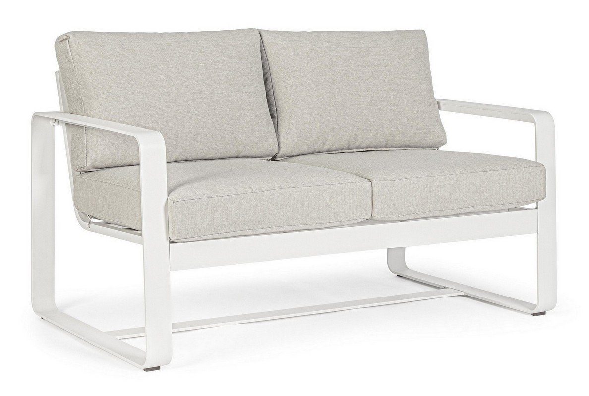 Sofa Sofa Merrigan 134x84x78cm Aluminium Sofa Couch Polster Garten