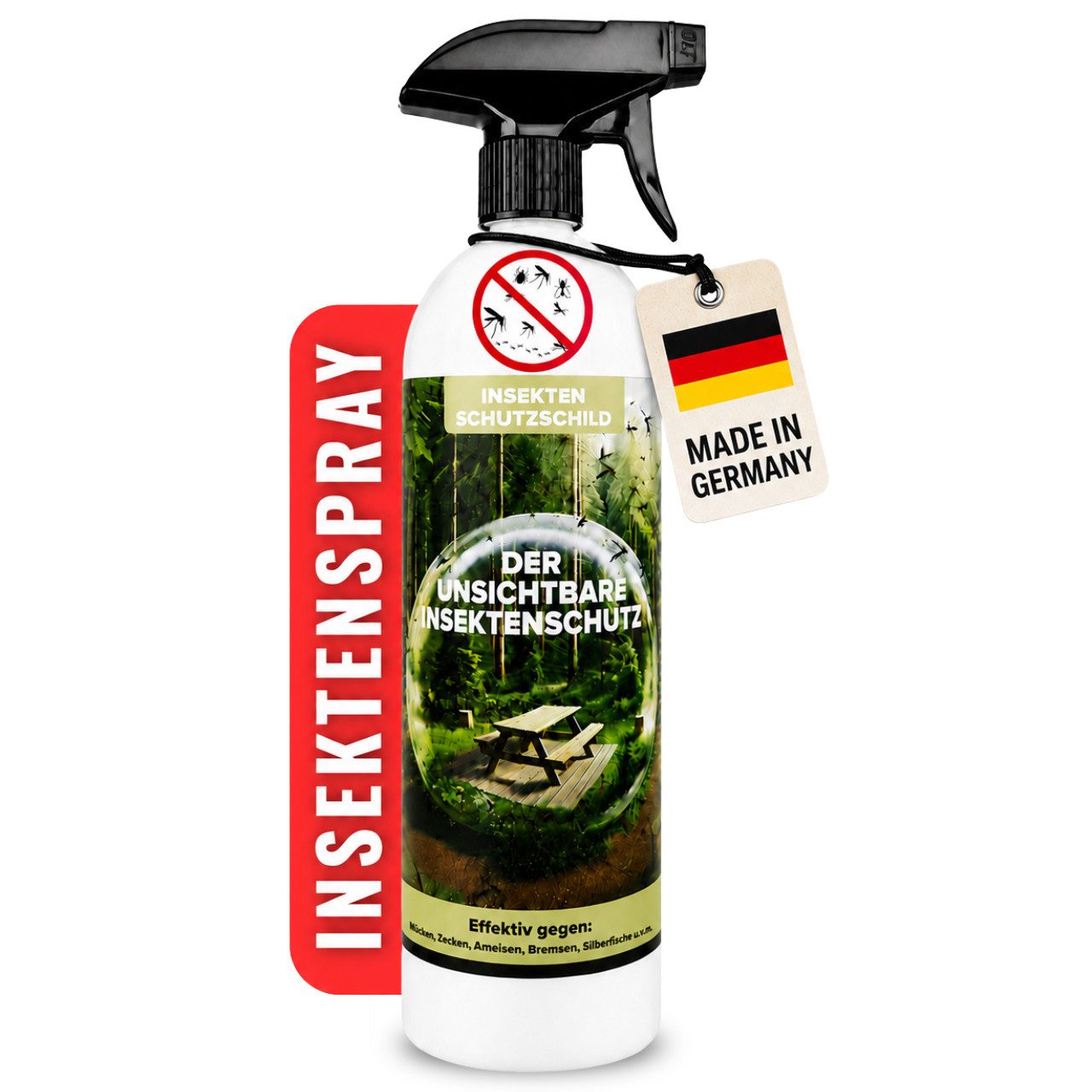 BlueCraft Insektenspray Effektiver Insektenschutz für Oberflächen & Umgebung - Ungezieferspray, 1-St., 750 ml, Langzeitschutz gegen Mücken, Zecken, Ameisen, Spinnen im Haus, Garten
