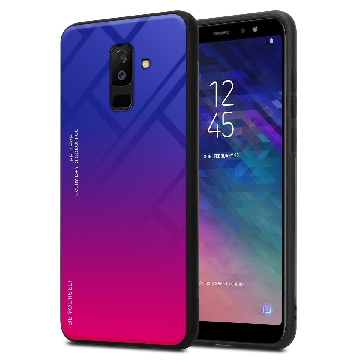 Cadorabo Handyhülle für Samsung Galaxy A6 PLUS 2018 Hülle Samsung Galaxy A6 PLUS 2018, Robustes Hard Case - Handy Schutzhülle - Hülle - Back Cover Bumper