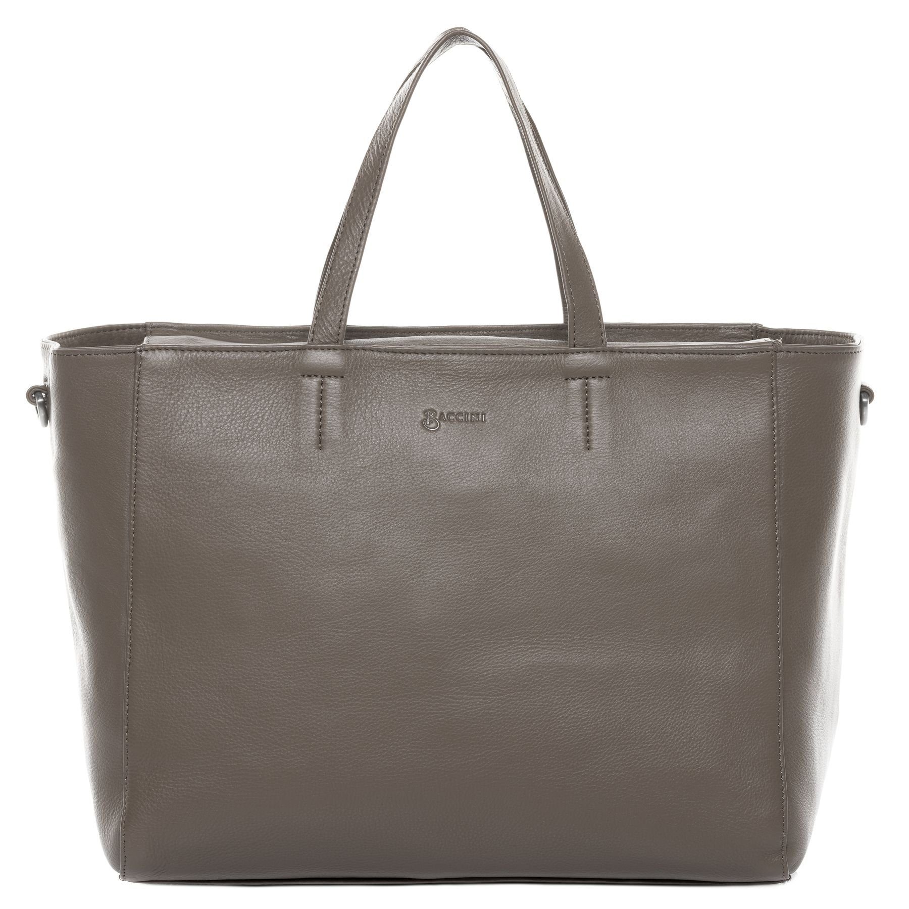 BACCINI Umhängetasche echt Leder Handtasche Schultertasche groß taupe RENA, Ledertasche Echtleder für Damen, Henkeltasche taupe
