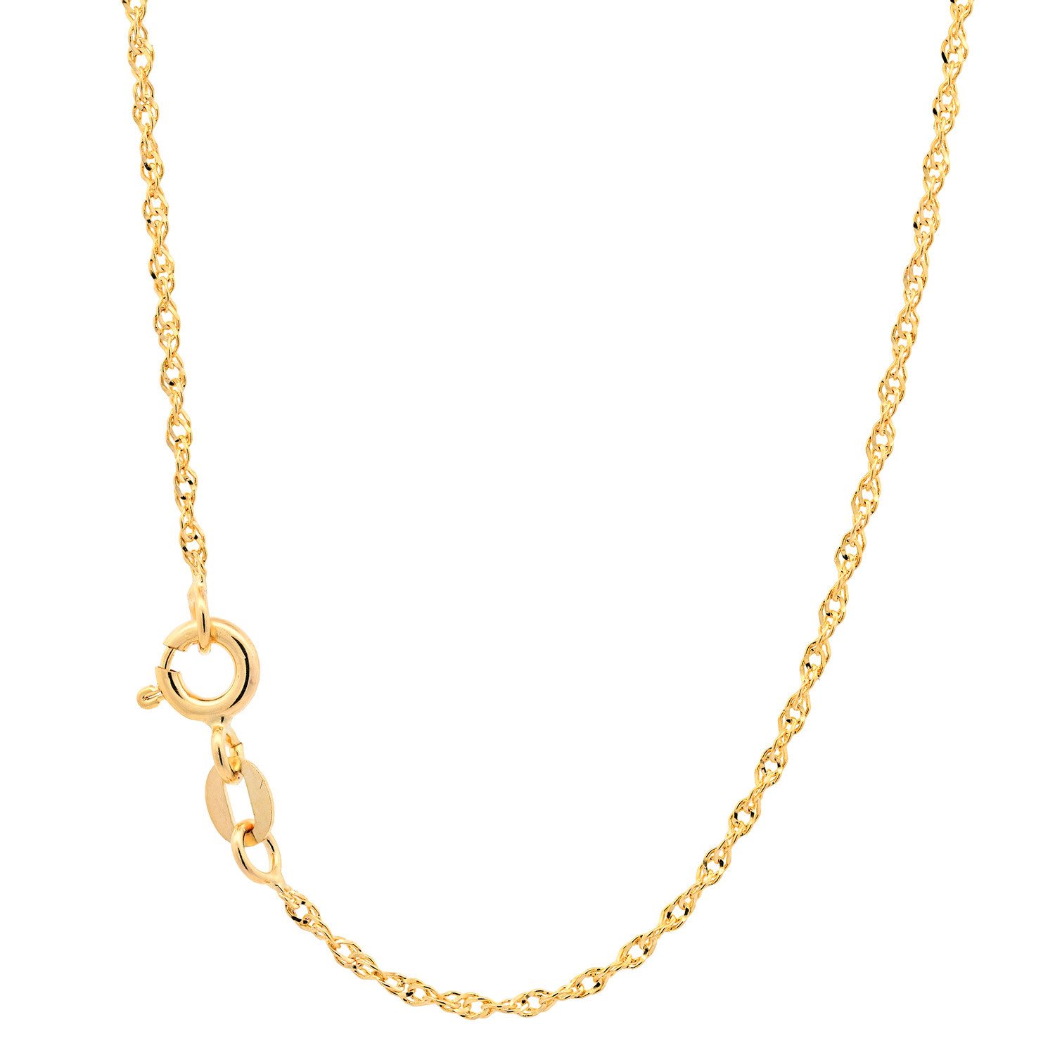 HOPLO Goldkette Goldkette Singapurkette Länge 38cm - Breite 1,4mm - 585-14 Karat Gold, Made in Germany