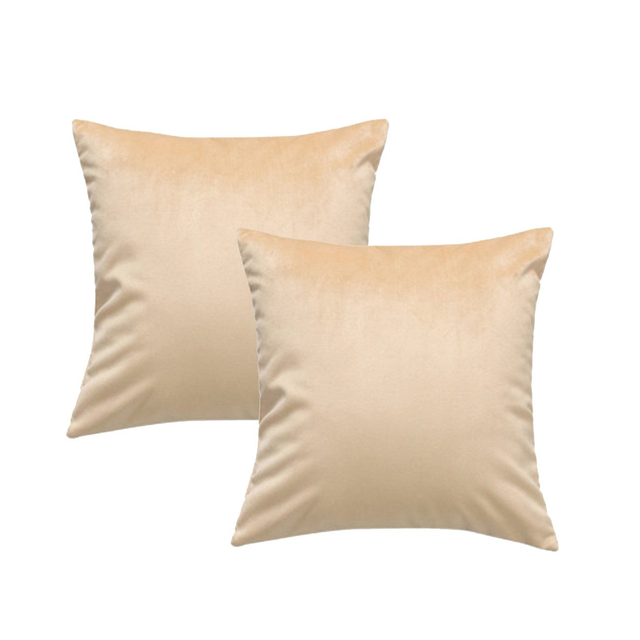 Kissenbezug 2er-Set Samt-Kissenbezüge dekorative Sofakissenbezüge 45 x 45 cm