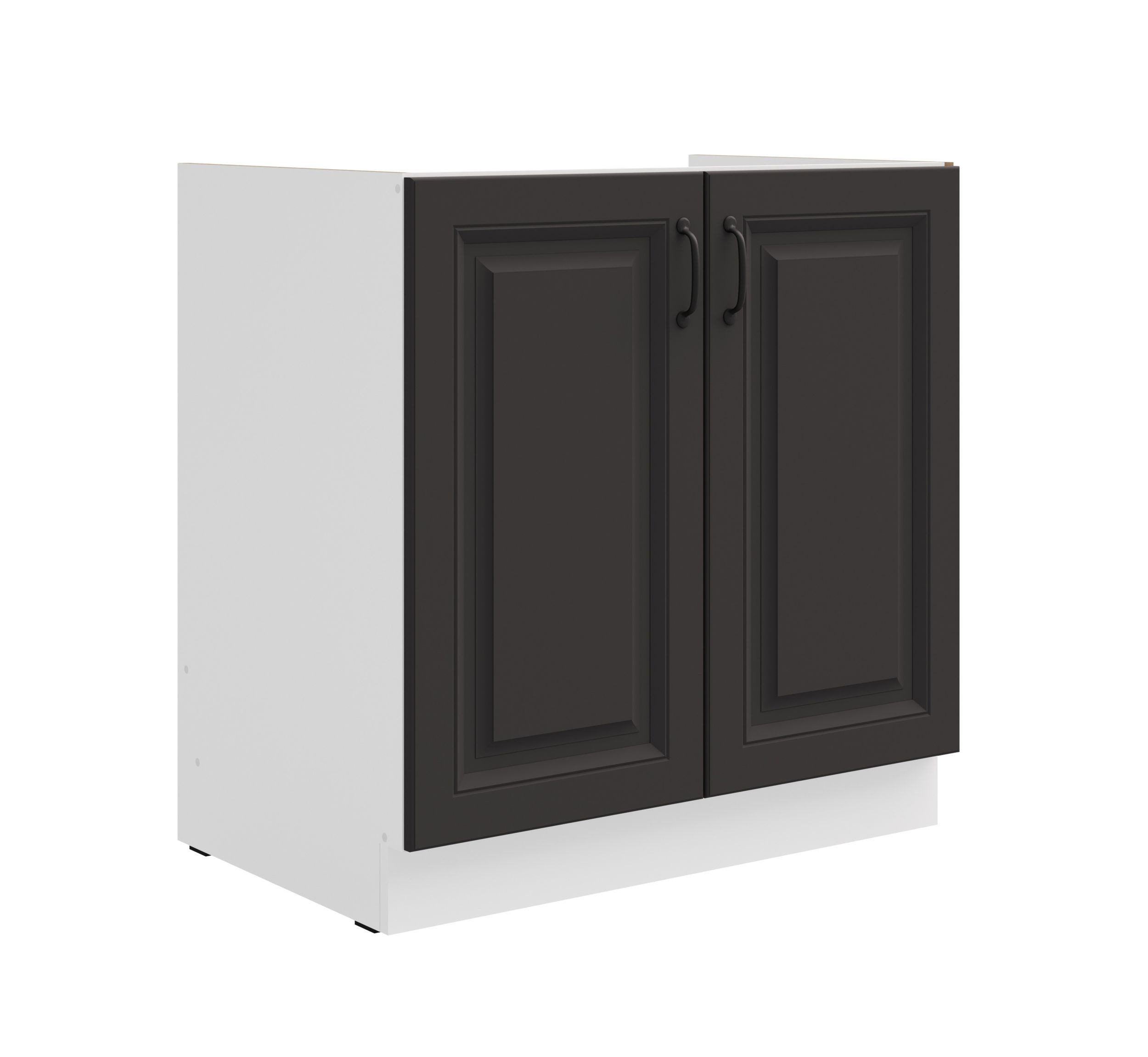 Küchen-Preisbombe Spülenunterschrank 80 cm Stilo Grau Weiss Кухниzeile Кухниblock Küche Einbauküche